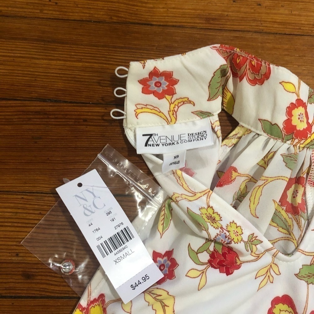 NY & C blouse floral size xs - Picture 6 of 6
